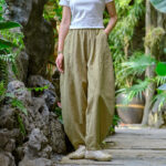 Buddha Stones Solid Color Loose Yoga Harem Pants With Pockets Harem Pants BS 3