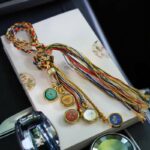 Buddha Stones Tibet Handmade Five God Of Wealth Thangka Protection Wall Car Hanging Decoration Car Hanging Decoration BS 13
