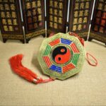 Buddha Stones Feng Shui Bagua Map Five-Emperor Coins Chinese Knotting Harmony Energy Map Bagua Map BS 2