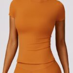 Buddha Stones Women Short Sleeve T-Shirt Top High Waist Leggings Pants For Sports Yoga 2-Piece Outfit BS 15