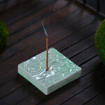 Buddha Stones Mini Auspicious Clouds Design Healing Stick Ceramic Small Incense Burner Decoration Incense Burner BS 5