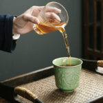 Buddha Stones Trees Pavilion Mountains Rivers Pine Ceramic Teacup Kung Fu Tea Cup Cup BS 5