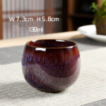 Buddha Stones Multicolor Ceramic Teacup Ocean Wave Tea Cups Cup BS Red