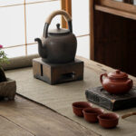 Buddha Stones Retro Brown Chinese Gongfu Tea Ceramic Kung Fu Teapot 700ml With Base Teapot BS 18
