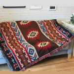 Buddha Stones Tibetan Geometric Hand-Dyed Craftsman Blanket Blanket BS 1