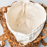 Buddha Stones Hand-woven Wooden Beads Shoulder Bag Handbag Shoulder Bag BS 4