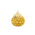 Buddha Stones Gold Pine Cone Pattern Spiritual Rituals Mini Incense Burner Home Tabletop Decor Incense Burner BS 20