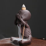 Buddha Stones Little Skull Ghost Purple Clay Backflow Smoke Fountain Peace Incense Burner Decoration (Extra 30% Off | USE CODE: FS30) Incense Burner BS 4