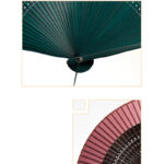 Buddha Stones Gradient Color Hollow Engraved Handheld Bamboo Folding Fan Folding Fan BS 6