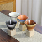 Buddha Stones Vintage Gradient Ceramic Coffee Mug Tea Latte Espresso Coffee Cup With Base 200ml Coffee Mug BS 16