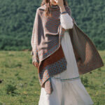 Buddha Stones Tibetan Shawl Striped Diamond Pattern Winter Warm Soft Scarf Tibetan Shawl BS 2