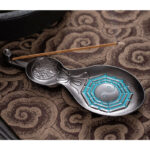 Buddha Stones Gourd Yin Yang Bagua Copper Blessing Incense Burner Decoration Incense Burner BS 9