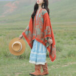 Buddha Stones Tibetan Shawl Simple Pattern Winter Cozy Travel Scarf Wrap Tibetan Shawl BS 11