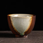 Buddha Stones Retro Brown Kiln Change Ceramic Teacup Kung Fu Tea Cup Cup BS 7.5cm*5.5cm*90ml
