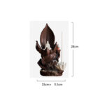 Buddha Stones Lotus Buddha Avalokitesvara Enlightenment Purple Clay Incense Burner Decoration Incense Burner BS 11