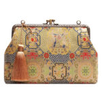 Buddha Stones Vintage Geometry Flowers Metal Chain Crossbody Bag Shoulder Bag Handbag Crossbody Bag BS 7