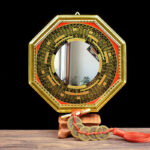 Buddha Stones Feng Shui Bagua Map Five-Emperor Coins Gourd Balance Living Room Energy Map Mirror Bagua Map BS main