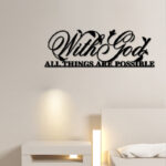 Buddha Stones With God All Things Are Possible Metal Sign Wall Art Wall Art BS 2