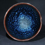 Buddha Stones Handmade Blue Francolinus Spot Chinese Jianzhan Ceramic Teacup Kung Fu Tea Cup Bowl Jian Zhan Tea Cup BS 8