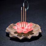 Buddha Stones Tibetan Lotus Blessing Incense Burner Decoration Decoration BS 8