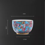 Buddha Stones Jingdezhen Porcelain Overglaze Decoration Colorful Flowers Ceramic Teacup Kung Fu Tea Cups Cup BS 11