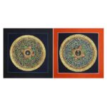 Buddha Stones Tibetan Handmade Thangka Painting Spiritual Blessing Blind Box Random Color Pattern Tibetan Thangka BS 27