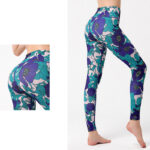 Buddha Stones Colorful Flower Petal Leaves Print Sports Exercise Fitness High Waist Leggings Women's Yoga Pants Women's Leggings BS 26