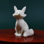 Buddha Stones Mini Nine-tailed Fox Ivory Fruit Protection Home Decoration Decorations BS 1