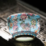 Buddha Stones Jingdezhen Porcelain Overglaze Decoration Colorful Flowers Ceramic Teacup Kung Fu Tea Cups Cup BS 3