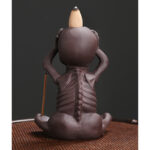 Buddha Stones Little Skull Ghost Purple Clay Backflow Smoke Fountain Peace Incense Burner Decoration (Extra 30% Off | USE CODE: FS30) Incense Burner BS 14
