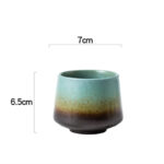 Buddha Stones Retro Kiln Change Ceramic Coffee Mug Tea Espresso Coffee Cup 200ml Coffee Mug BS Light Blue 7cm*6.5cm*200ml