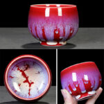 Buddha Stones Chinese Jianzhan Glaze Kiln Change Ceramic Teacup Tenmoku Kung Fu Tea Cup Jian Zhan Tea Cup BS 18