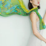 Buddha Stones A Panorama of Rivers and Mountains 100% Mulberry Silk Scarf Premium Grade 6A Silk Shawl Silk Scarf BS 13