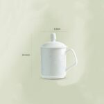 Buddha Stones Jingdezhen White Porcelain Handmade Great Wall Landscape Engraved Ceramic Teacup Office Mug Tea Cups Cup BS 8