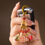 Buddha Stones Nothing to Be Superstitious Dancing Lion Copper Wealth Key Chain Key Chain BS 2