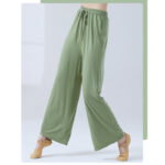 Buddha Stones Loose Modal Drawstring Wide Leg Pants For Yoga Dance Wide Leg Pants BS 1