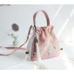 Buddha Stones Handmade Embroidered Flowers Canvas Tote Shoulder Bag Handbag Bag BS 39