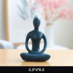Buddha Stones Abstract Yoga Meditation Exercise Ceramics Spiritual Figurine Sculpture Decoration Decorations BS Blue Thinking