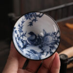 Buddha Stones Flowers Fu Character Mountains Lotus Cherry Blossoms Ceramic Teacup Kung Fu Tea Cup Cup BS 28