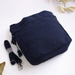 Buddha Stones Embroidered Butterfly Lotus Magnolia Cotton Linen Tote Crossbody Bag Shoulder Bag Handbag Crossbody Bag BS 4