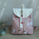 Buddha Stones Handmade Embroidered Large Capacity Canvas Backpack Backpack BS 35