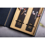 Buddha Stones Oriole Bird Flower Ebony Wood Bookmarks With Gift Box Bookmarks BS 10