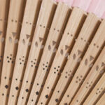 Buddha Stones Gradient Handheld Silk Bamboo Folding Fan