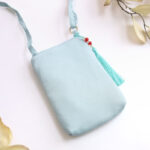Buddha Stones Small Embroidered Flowers Crossbody Bag Shoulder Bag Double Layer Cellphone Bag Crossbody Bag BS 12