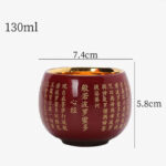 Buddha Stones Heart Sutra Great Compassion Mantra Engraved Ceramic Teacup Kung Fu Tea Cup Cup BS 7