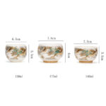 Buddha Stones Dragon Phoenix Auspicious Clouds Ceramic Teacup Kung Fu Tea Cup With Gift Box Cup BS 21