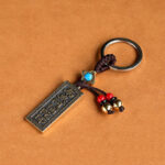 Buddha Stones Namo Amitabha Peace Blessing Keychain Key Chain BS 3
