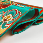 Buddha Stones Dunhuang Rebound Pipa Flying Frescoes 100% Mulberry Silk Scarf Premium Grade 6A Dunhuang Shawl Silk Scarf BS 25