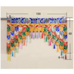 Buddha Stones Tibetan Five Colors Hanging Curtain Prayer Altar Healing Meditation Curtain Prayer Altar BS 11