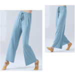Buddha Stones Loose Modal Drawstring Wide Leg Pants For Yoga Dance Wide Leg Pants BS 6